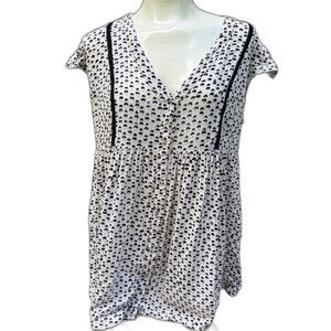 Vanessa Virginia Size M Anthropologie Babydoll Top Fairy Whismy Cottage